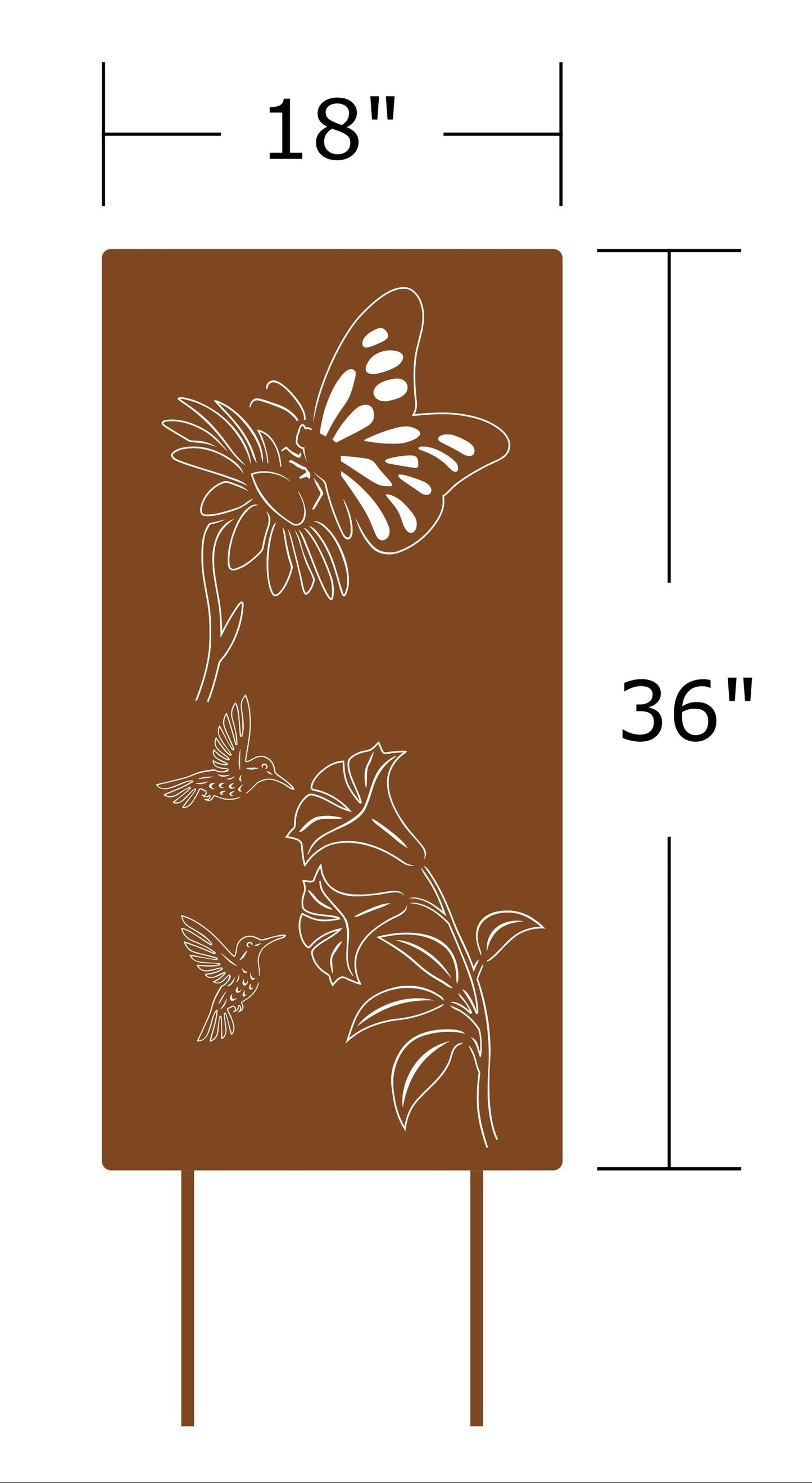 Dimensions of garden panel