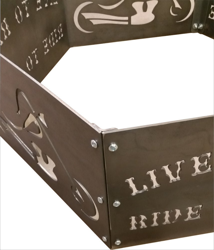 Motorcycle Hexagon Fire Ring Fire Pit